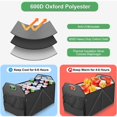 thumbnail image 3 of Large trunk organizer with removable and waterproof cooler bag, durable 600D nylon material, DUBUNS, 3 of 5