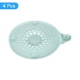 thumbnail image 3 of Uxcell Hair Drain Catcher, 5.51inch Tub Drain Covers with Handle, Lake Blue 4Pack, 3 of 6