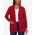 thumbnail image 4 of Alfred Dunner Womens Petite Chenille Long Open Cardigan, 4 of 6