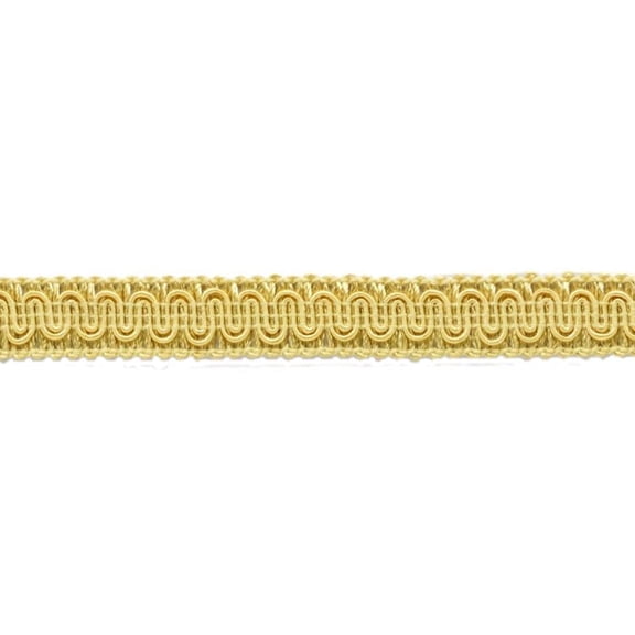 5/8" (1.5cm) Basic Solid Collection Scroll Gimp Braid Trim # 0058SG,, Light Gold #B7 (Light Yellow Gold) Sold By The Yard (36"/3 ft/0.9m)