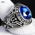 thumbnail image 6 of GKNET Mens Rings Stainless Steel Siam Red United States Army Military Finger Ring Gift-Blue-11, 6 of 9