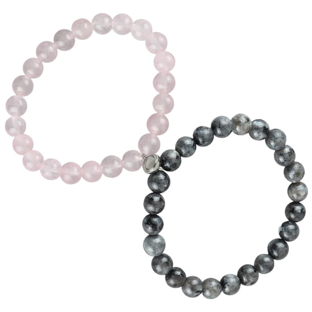 Pulseras Para Parejas, Pulsera De Amistad, Pulsera Magnética De Atracción Mutua, Pulsera De Distancia A Juego, Pulseras De Cuentas De Piedra 2 Uds Sweethay AP007340-03