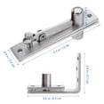 thumbnail image 2 of 1 Set Stainless Steel 360 Degree Rotation Hidden Door Pivot Hinge for Wood Doors, 2 of 9