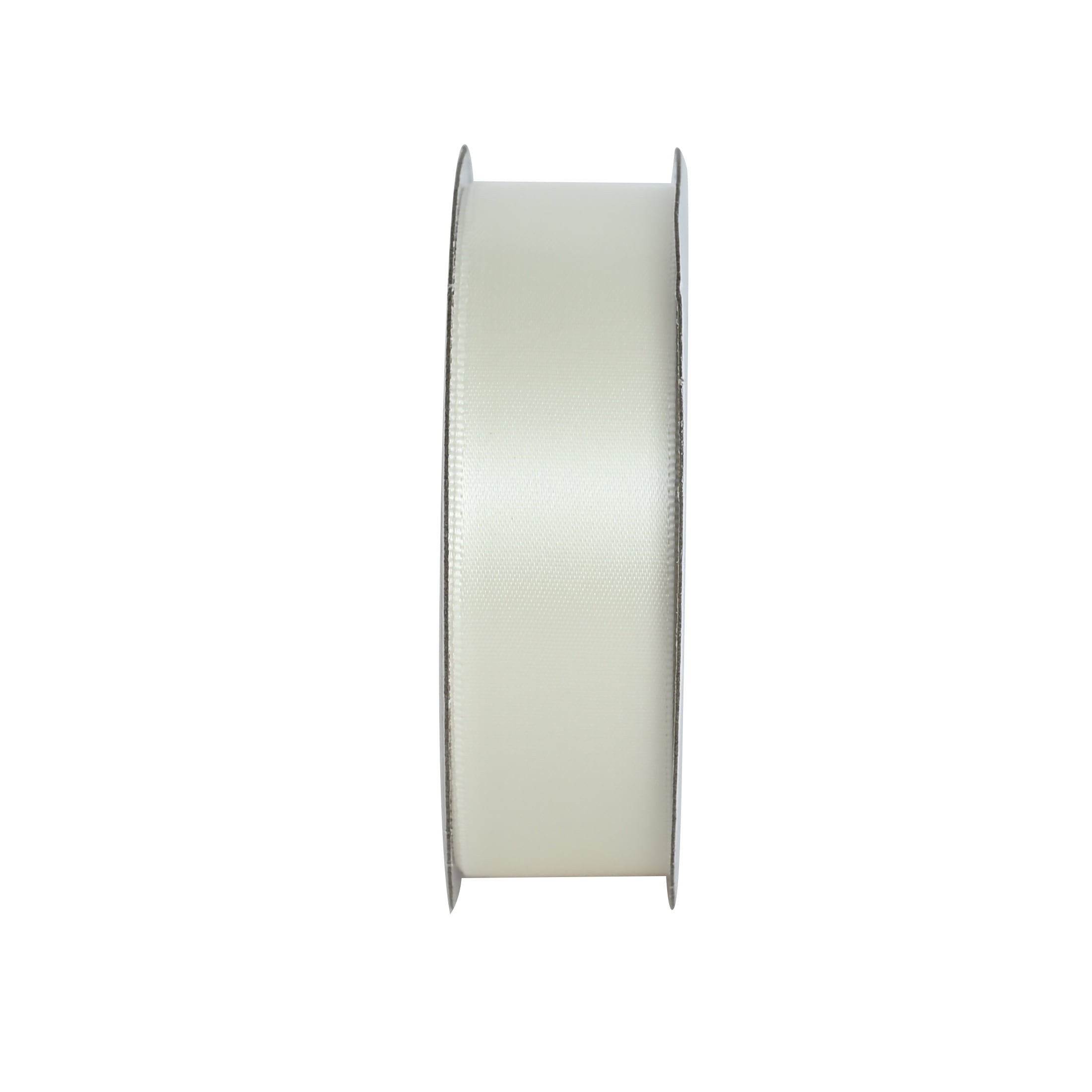 Offray Ribbon, White 7/8 inch Single Face Satin Polyester Ribbon