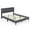Gray, variant on Costway Queen Upholstered Platform Bed Mattress Foundation Button Tufted Headboard Gray