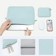 thumbnail image 4 of Mosiso 13.3 inch Laptop Sleeve for MacBook Pro 14 inch M4 M3 M2 M1 Lenovo Dell HP Asus Acer, Protective Neoprene Notebook Bag with Small Case, Mint Green, 4 of 8