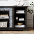 thumbnail image 4 of Grey MDF Entertainment Console - Fits Big TVs - Any Home Space - Effortless Cable Management, 4 of 6