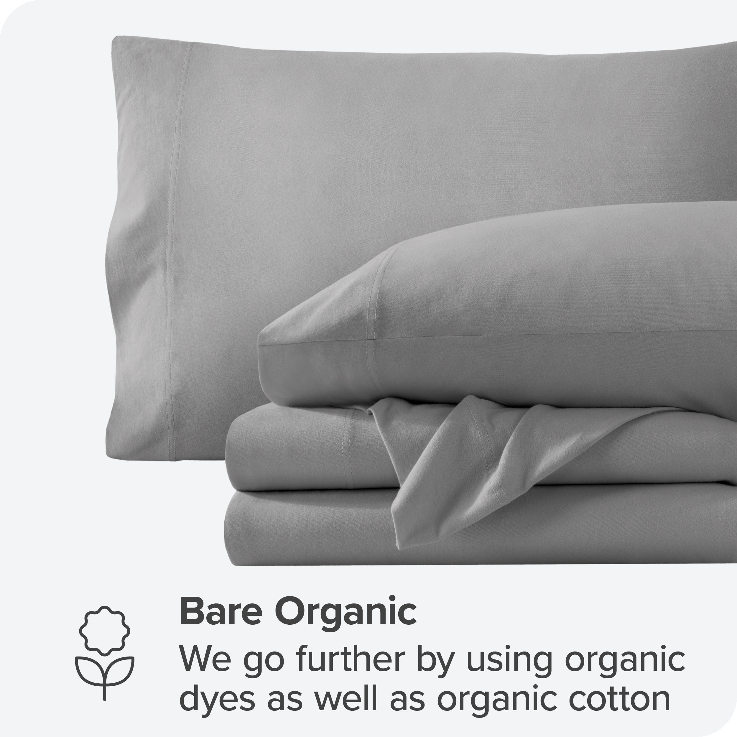 Bare Home Organic Jersey Sheet Set - 100% Organic Cotton - Deep