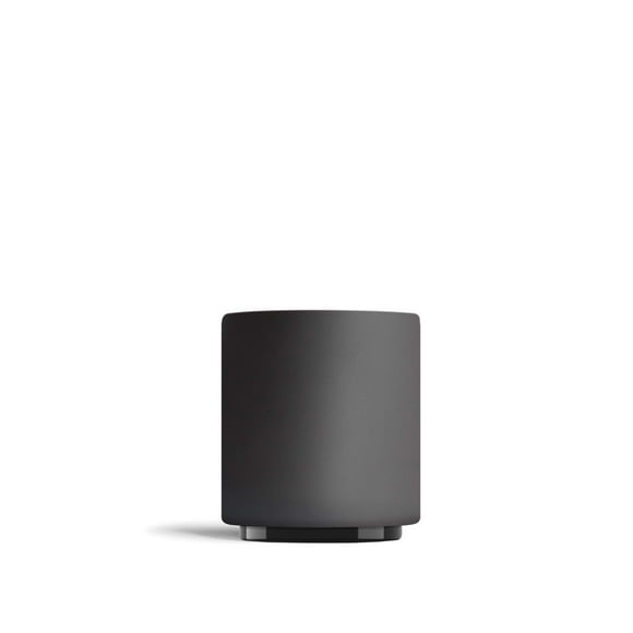 Fellow Monty Milk Art Cups - Double Wall Ceramic Cortado Mug, Matte Black with Graphite Base, 4.5 oz Cup
