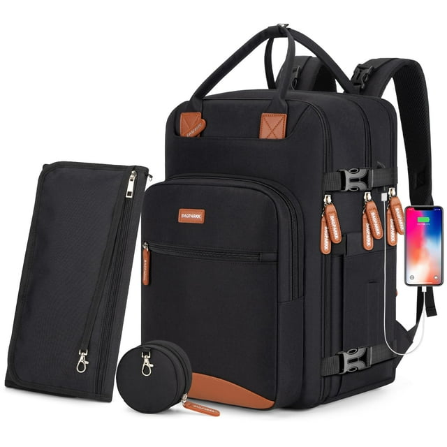 Bolsa Mochila Para Pañales BAGPARKK 30x22x43 cm Impermeable con USB
