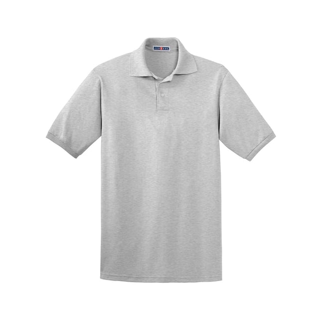 Jerzees Men's SpotShield Button Down Polo Sport Shirt, Ash S