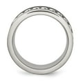 thumbnail image 2 of Auriga Fine Jewelry Stainless Steel 10 mm Black IP-plated Chain Inlay Band for Women Size 11.5, 2 of 7