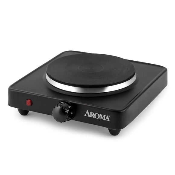 Placa calefactora de un solo quemador Aroma Housewares AHP-303, negra