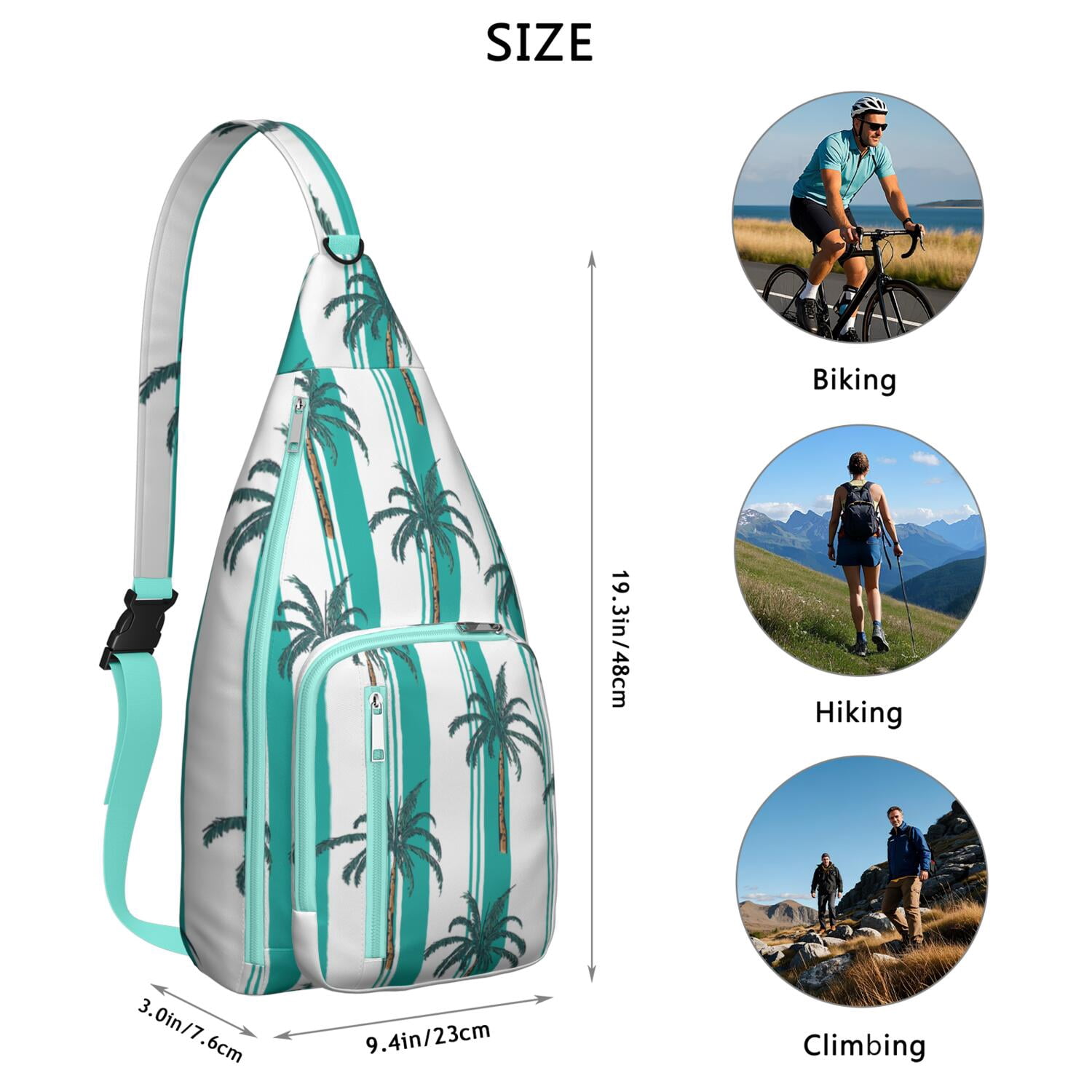 Nautical Aloha Sling Bag, Multi-Pocket Shoulder Bag with Comfortable Strap, Stylish for Beach Vacation