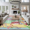 thumbnail image 3 of Large Area Rugs for Living Room Bedroom, Easter Bunny Gnomes 8'x10' Rug Washable Carpet Runner Indoor Outdoor, Spring Easter Eggs Floral Colorful Wood Non Slip Floor Mats Rug for Kitchen, Patio, 3 of 8