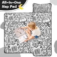 thumbnail image 4 of Black White Football Elements Pattern Toddler Nap Mats for Kids Preschool,Sleeping Mat Bag or Kids,Toddler Sleeping Bag,Toddler Nap Mat or Daycare, 4 of 6