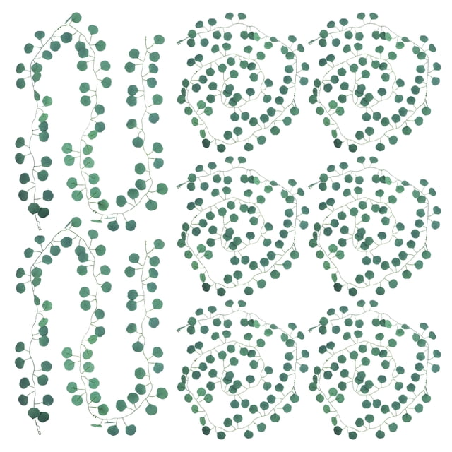 1 juego de hojas de eucalipto artificiales, guirnalda de hojas de eucalipto artificiales, hojas de eucalipto falsas, guirnaldas de hojas verdes falsas.