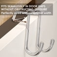 thumbnail image 5 of Luluganb Over The Door Hooks - Heavy Duty Carbon Steel Cabinet Drawer Hanger, No Drill Removable Hooks for Small Kitchen Or Bathroom, Over Door Towel Rack and Holder (1Pcs),Black, 5 of 9