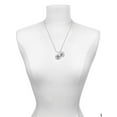thumbnail image 3 of Delight Jewelry Silvertone Domed Black DVM Silvertone Script Initial Disc - Y - Charm Necklace, 20"+3", 3 of 4