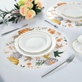 thumbnail image 6 of GZHJMY Autumn Harvest Pumpkin Round Placemats Set of 6, Non-Slip Table Mats Washable Heat Resistant Place Mats for Kitchen Dining Table Home Decor,15.4 Inch, 6 of 7