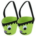 thumbnail image 5 of Nikou 2pcs Halloween Sweet Candy Bags Trick or Treat Candy Bags Impresión Exquisita Gran Regalo para la Fiesta de Halloween(Verde), 5 of 8