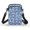 Blue White Floral Decoration, variant on Psesaysky Cellphone Mini Crossbody Case with Star Palm Pattern, Double Deck Polyester Purse for Women and Men, Casual for Shopping Running