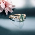 thumbnail image 2 of SHREENATHJEWELRY 7x5MM / 1.5CT Pear Cut Moss Agate Promise Ring CZ Diamond Leaf Twig Ring Nature Inspired Women Jewelry Happy Holiday Gift For Her, 2 of 5