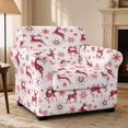 thumbnail image 2 of Bulopur Snowflake 2Pcs Wingback Chair Covers Stretchable Furniture Protector 2-Piece Cushion Covers Elastic Bottom Washable for Living Room Home Office Apartment Decor, 2 of 8