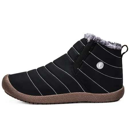 

Winter Men‘s Fuzzy Plush Snow Boots Warm Outdoor Shoes