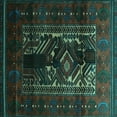 thumbnail image 1 of Ahgly Company Indoor Square Persian Turquoise Blue Traditional Area Rugs, 4' Square, 1 of 4