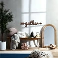 thumbnail image 6 of Cutout Sign Gather Arrow Wooden Wall Art Decor Wood Word Sculpture Signs Rustic Farmhouse for Housewarming Home Front Door Entryway Wall Decoration, Brown, 11.9 x 3.7inch, 6 of 9