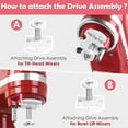 thumbnail image 5 of Ice Cream Maker Attachment for Kitchenaid Stand Mixer - Compatible with 4.5 Qt and Larger Stand Mixers - 2 Quart Frozen Yogurt - Ice Cream & Sorbet Gelato Maker, 5 of 8