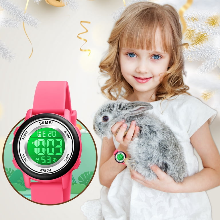 SKMEI Kids Digital Sport Watch 50M Waterproof Peach photo 4