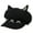 Black, variant on Cats Ear Octagonal Hat For Toddlers Soft Border Breathable Polyester Hat