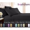 thumbnail image 1 of Comfortable 6-piece 21-inch Extra Deep Pocket Bed Sheet Set and Pillowcases by Southshore Fine Linens, 1 of 10