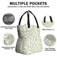 thumbnail image 3 of Pioneer Flower Floral Print Pattern Drawstring Lunch Bag Women - Drawstring Lunch Bag Insulated for Work Office - Stain-Resistant Large Lunchbags for Women with Multi-Pockets, 3 of 6