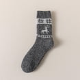 thumbnail image 2 of Kmdttou Ankle Soft Moisture-wicking Socks Men's Winter Printing Fleecing Warm Deodorize And Absorb Sweat Middle Barrel Socks, 2 of 3
