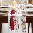 thumbnail image 3 of Table Runners 70 Inches Long Dress Scarves, Vintage Valentine's Day Farmhouse Coffee/Dining/Kitchen Table Decor, Holiday Table Runner, Floral Truck Romantic Wooden 13x70 Inch, 3 of 9