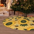 thumbnail image 5 of KLL 36" Christmas Tree Skirt Bees and Sunflowers Xmas Tree Skirts Mat for New Year Xmas Holiday Party Indoor Outdoor Home Decoration, 5 of 5