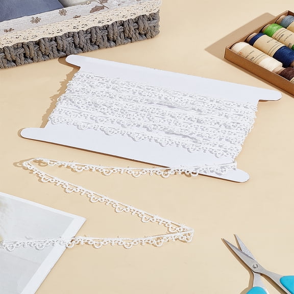 6 Yard 1/2 inch(12mm) Polyester Lace Trims Lace Ribbon Edge Trimmings