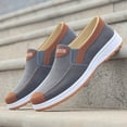 thumbnail image 2 of Tao Tao Fashion All Season Men Casual Shoes Flat Bottom Non Slip Cloth Colorblock Comfortable and Elastic Slip On Tennis Court Shoes Gray 44, 2 of 5