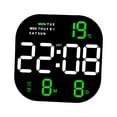 thumbnail image 1 of yuksok Battery or USB Powered Digital Wall Clock Table Timer Dimmer 12H 24H LED Desktop Green Display, 1 of 9