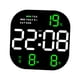 thumbnail image 1 of Reloj de pared digital con pantalla grande y temporizador de cuenta regresiva de 12 h y 24 h LED de escritorio Pantalla verde, 1 of 9