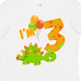 thumbnail image 4 of Inktastic Happy Dinosaur Third Birthday-green Boys or Girls Toddler T-Shirt, 4 of 5