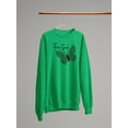 thumbnail image 3 of Butterflies And Leopard Print Sweatshirt Women -Image by Shutterstock, Female Medium, 3 of 4