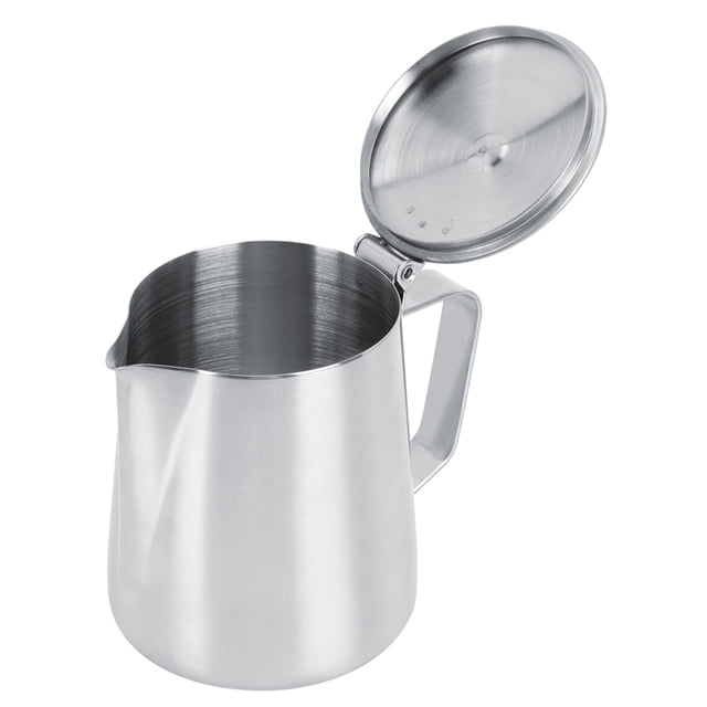 Taza para espumar leche, 350 ml, de acero inoxidable, para café, leche, espumadora de leche, jarra para espumar leche, experiencia incomparable