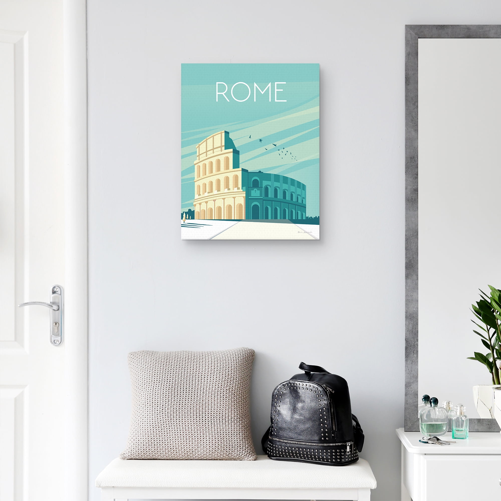 Masterpiece Art Gallery Rome Cities Canvas Art Print, 22" x 28", by Omar Escalante