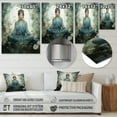 thumbnail image 4 of Designart "Inner Serenity Through Teal Yoga" Yoga Metal Wall Decor, 4 of 5