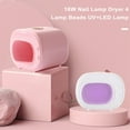 thumbnail image 4 of dianhelloya Portable Mini Nail Lamp USB Powered Space-saving Design TV-shaped No Black Hand Nail Polish Fast Dry Curing Nail Manicure Machine Pink, 4 of 7