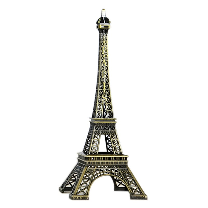  Eiffel Tower Statue Décor Alloy Metal Silver 15" Tall Accent Home Décor Paris 